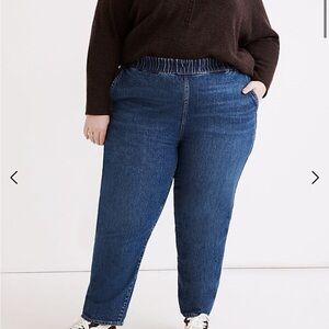 Plus Pull-on Straight Jeans - Madewell - Size 20